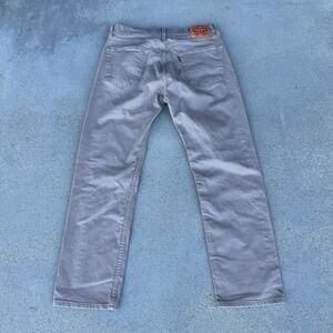 Levis 505 Jeans Mens 33x30 Tan Straight Leg Denim Classic Fit